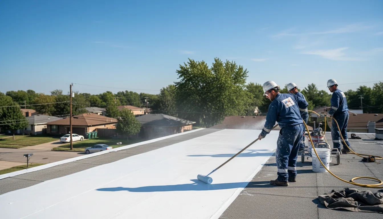 Commercial roof coating in Riesel, TX near me